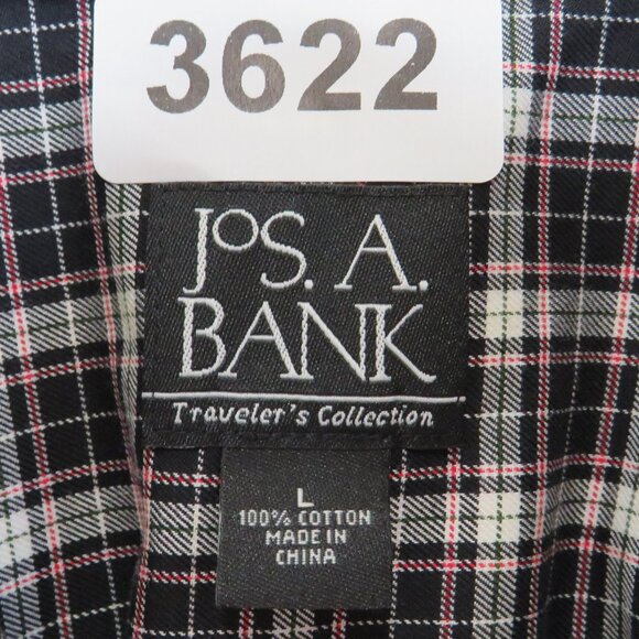 Jos. A. Bank* Men's Long Sleeve Button Down Curved Hem Plaid Dress Shirt~ Large - Picture 3 of 9
